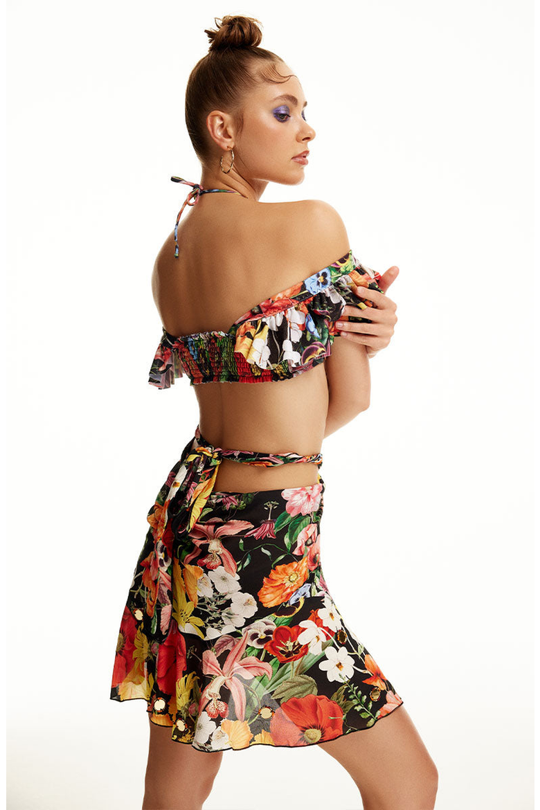 DIVINE PAREO, Alternate, color, Black Floral