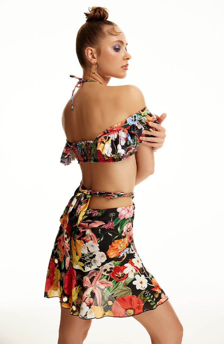 Luna B DIVINE PAREO, Alternate, color, Black Floral