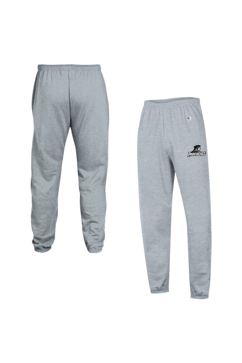 Men's Champion Heather Gray Providence Friars Powerblend Fleece Team Sweatpants, Main, color, Heather Gray