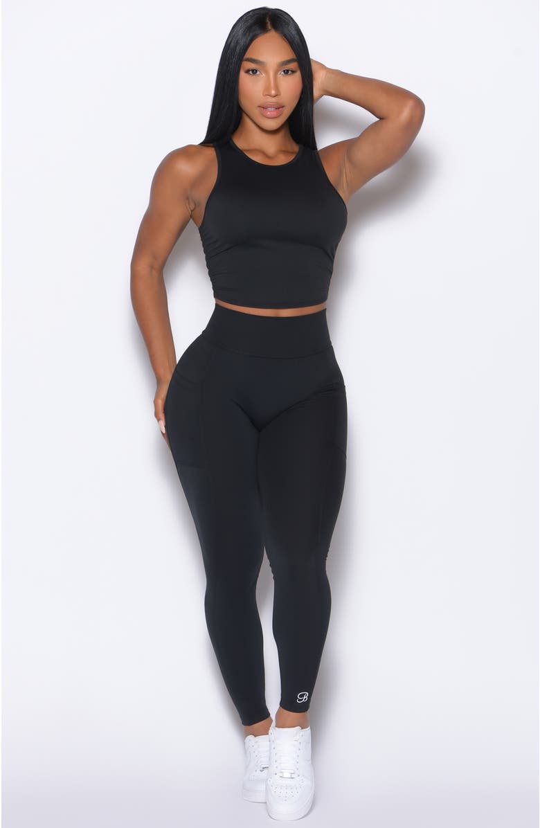 Bombshell Sportswear Muscle Scrunch Tank, Alternate, color, Black