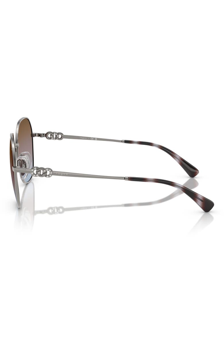 VOGUE 55mm Gradient Irregular Sunglasses, Alternate, color, Gunmetal