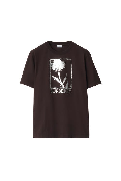Burberry Thistle Cotton T-shirt In Black