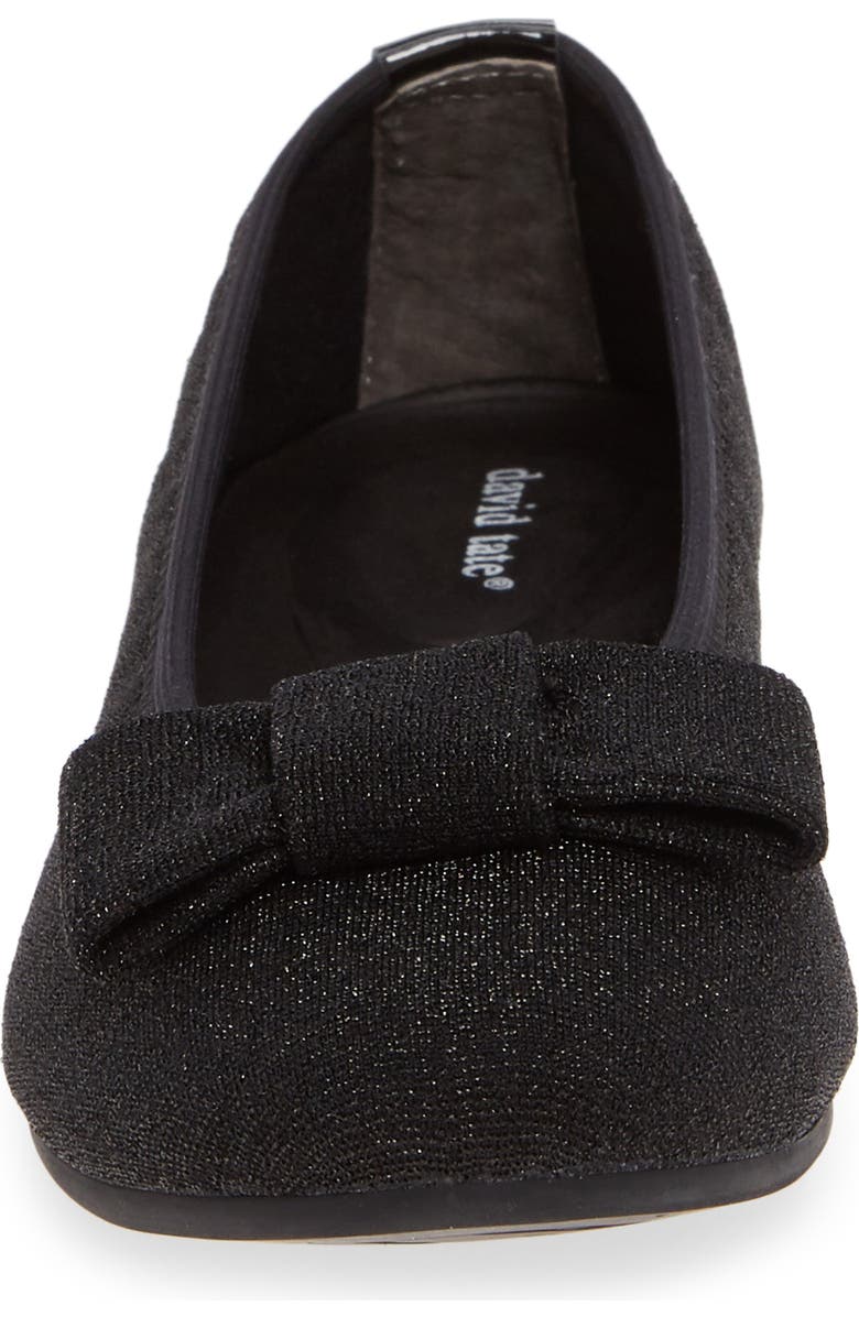 David Tate Teresa Glitter Bow Flat, Alternate, color,