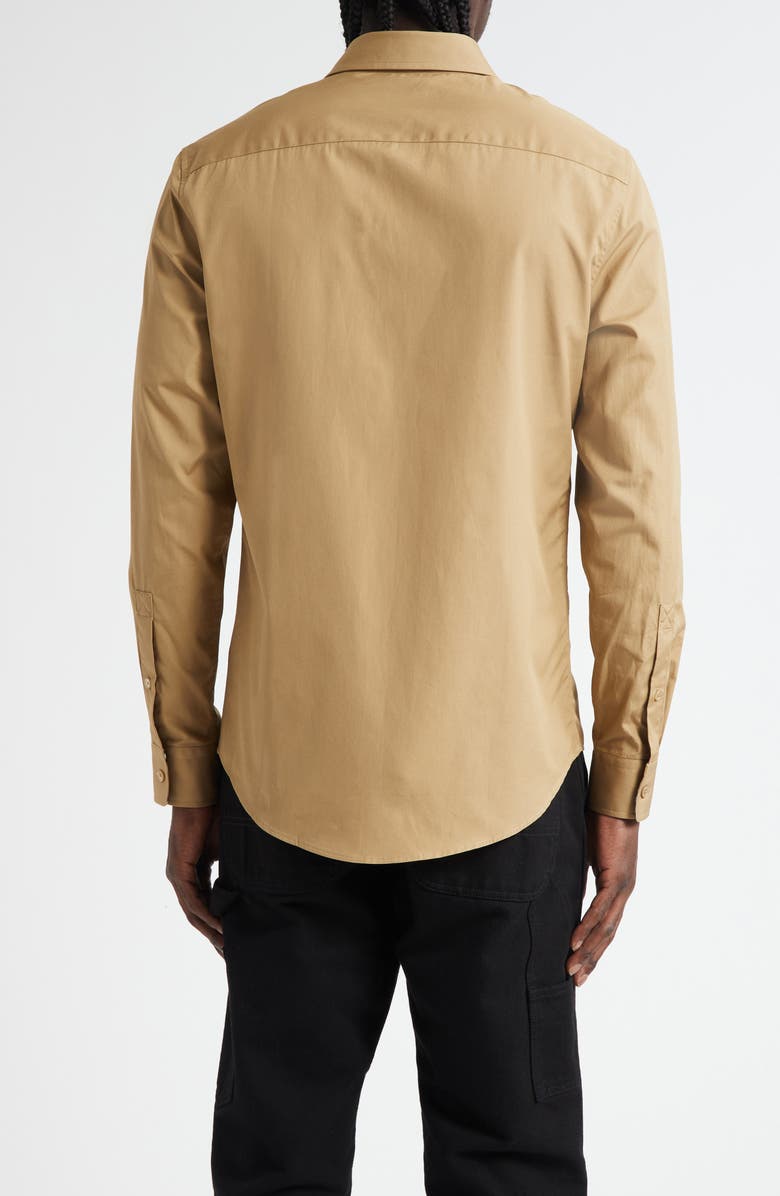 Burberry EKD Stamp Cotton Poplin Button-Up Shirt, Alternate, color, Puddle