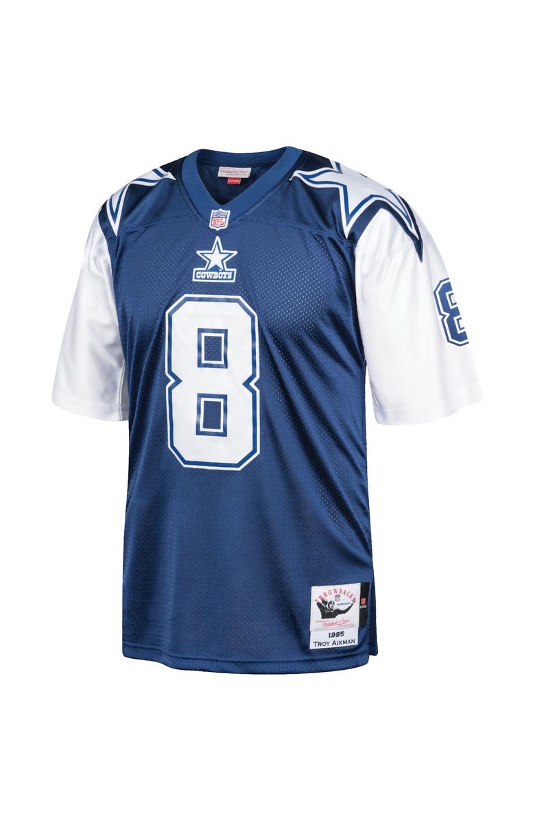 Mitchell & Ness Men's Mitchell & Ness Troy Aikman Navy Dallas Cowboys 1996 Authentic Retired Player Jersey, Alternate, color, 