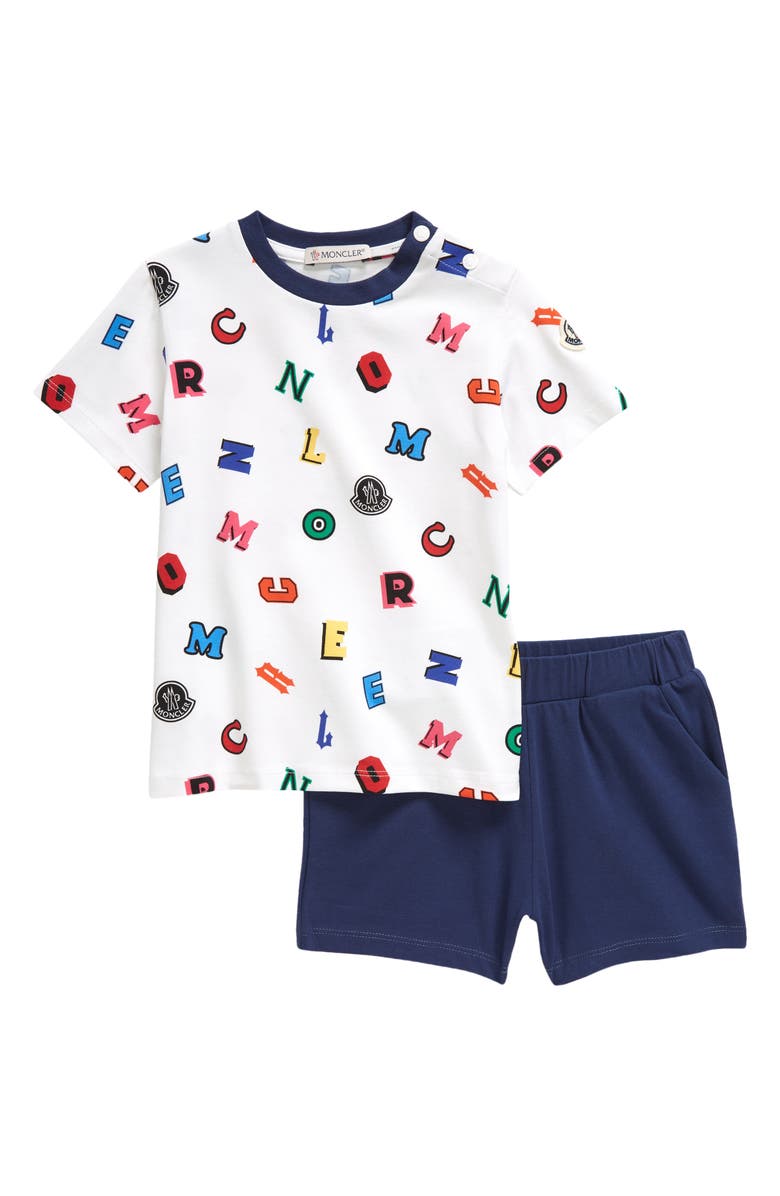 Moncler Kids' Graphic Tee & Shorts Set, Main, color,