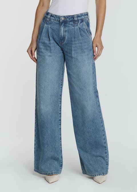 Jules Pleated Denim Trouser