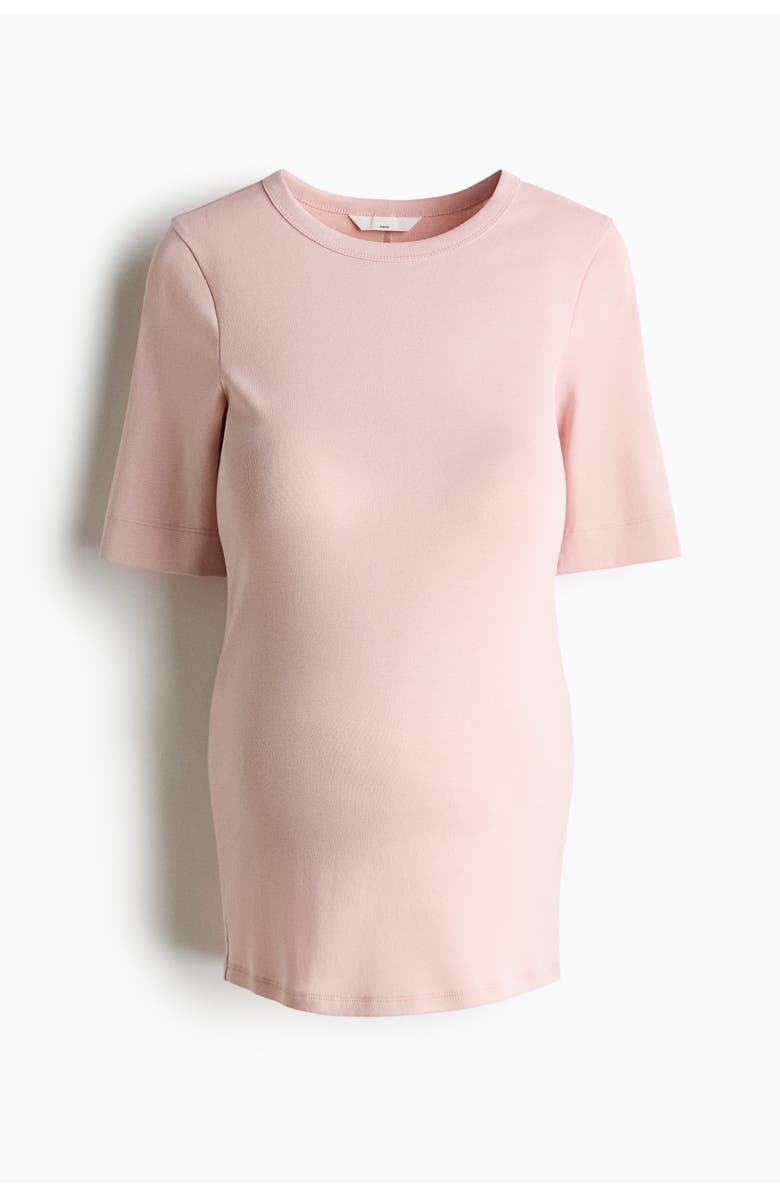 H&M Mama Fitted T-shirt, Main, color, Light Pink