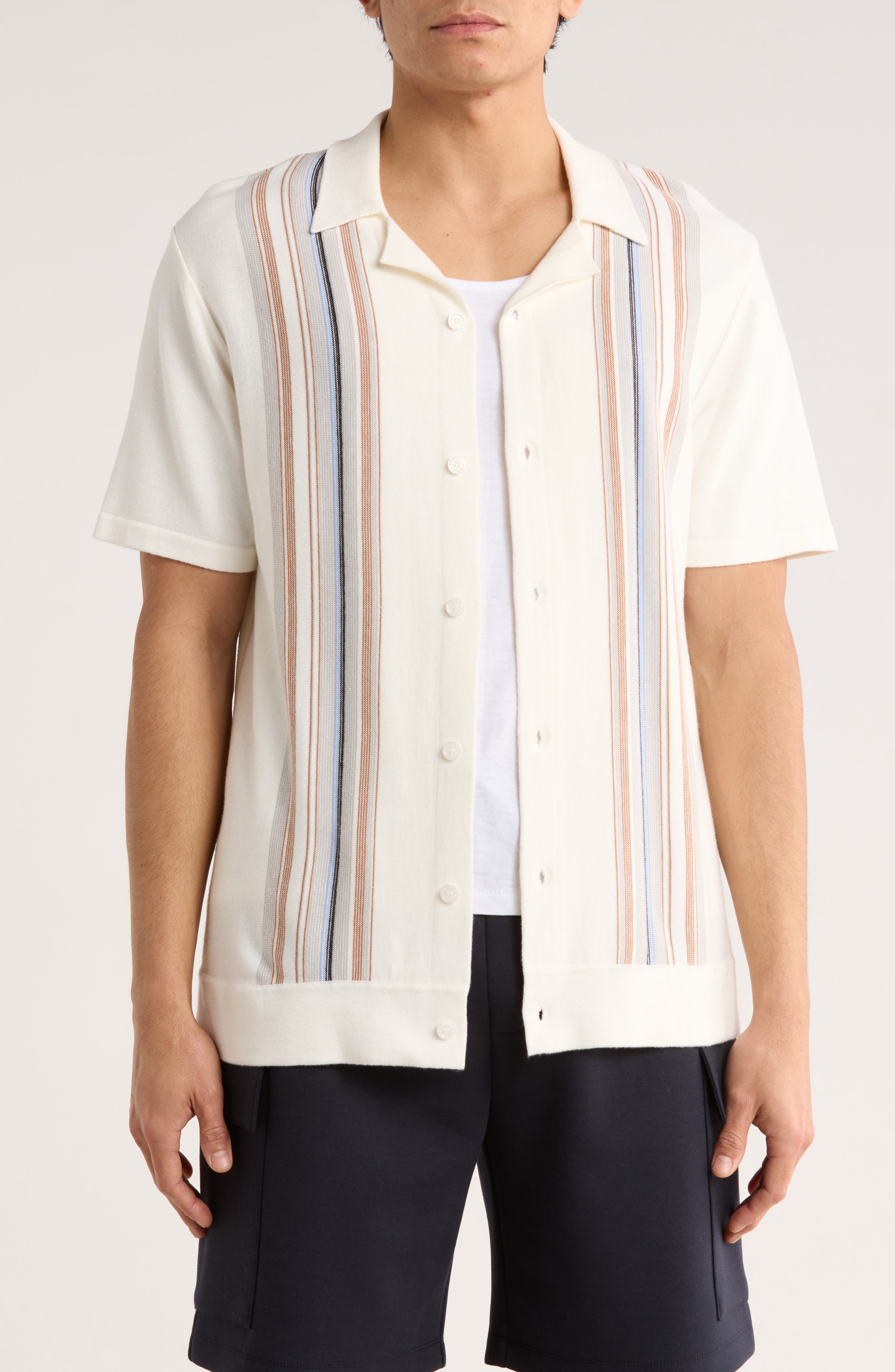 TRUTH Stripe Camp Shirt