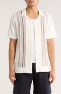 TRUTH Multi Stripe Knit Camp Shirt