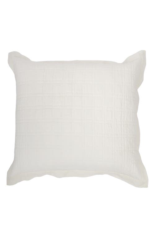 Pom Pom At Home Owen Quilted Linen Pillow Sham In Cream