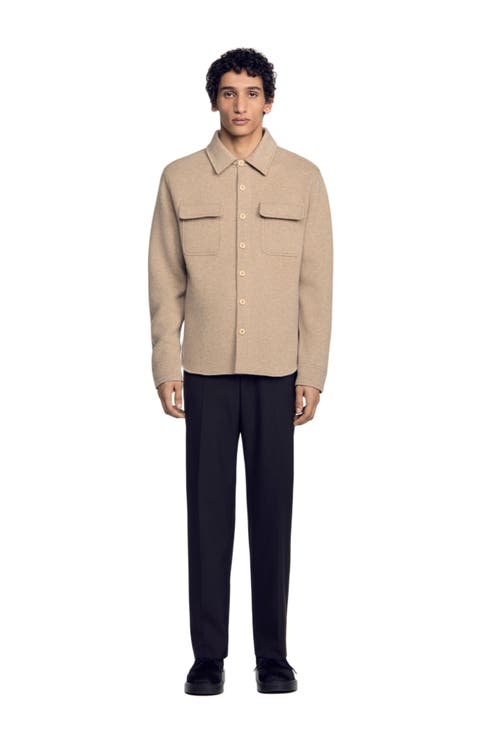 Boiled wool overshirt