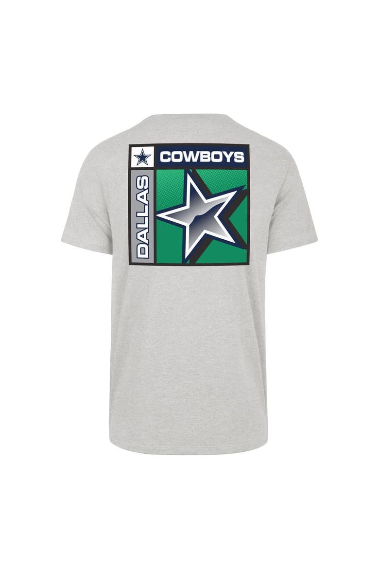 Men's '47  Heather Gray Dallas Cowboys Chrome Plate Franklin T-Shirt, Alternate, color, Heather Gray