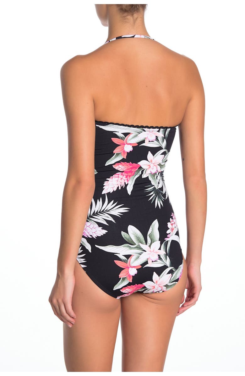 Tommy Bahama Ginger Flowers Bandeau One-Piece Swimsuit, Alternate, color, 