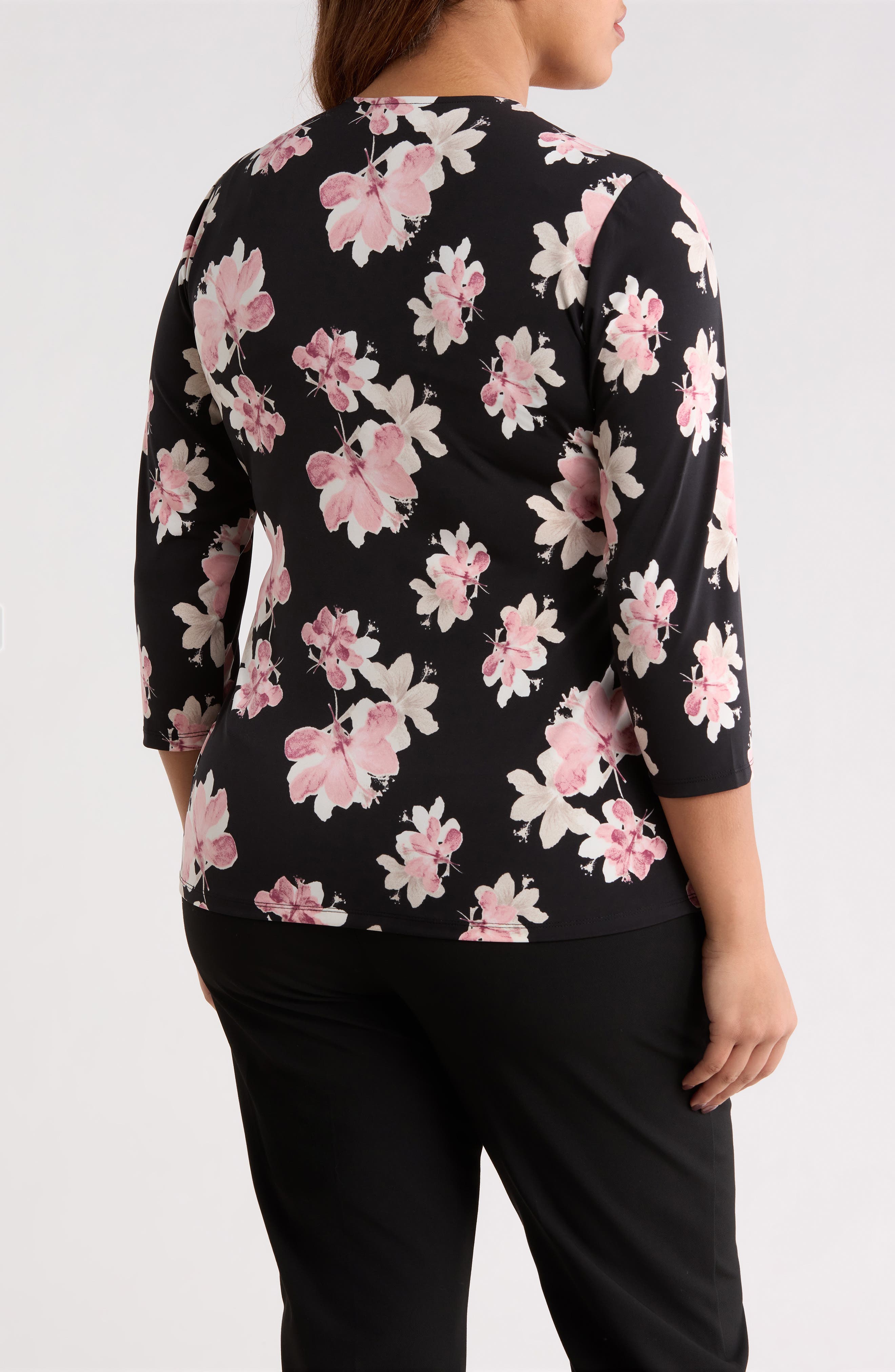 Floral Print Wrap Top - image 2