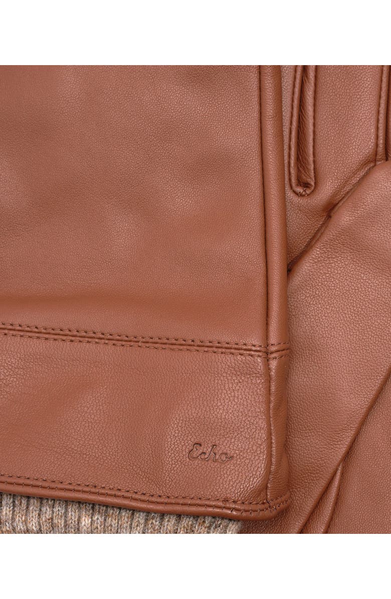 Echo Rib Cuff Leather Glove, Alternate, color, Cinnamon Bark