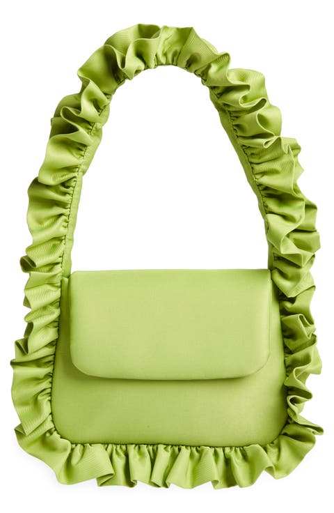 Baguette Flap Denim Shoulder Bag