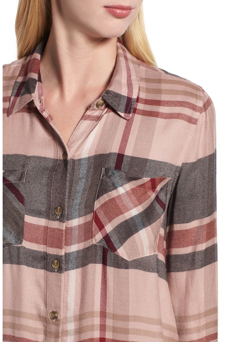 Plaid Button Down Shirt, Alternate, color, MULTI