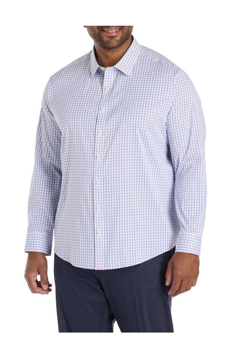 Untuckit Fit by Dxl Big & Tall Orsini Performance Sport Shirt, Alternate, color, Blue