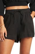 Sea Level Sunset Beach Cotton Gauze Cover-Up Shorts