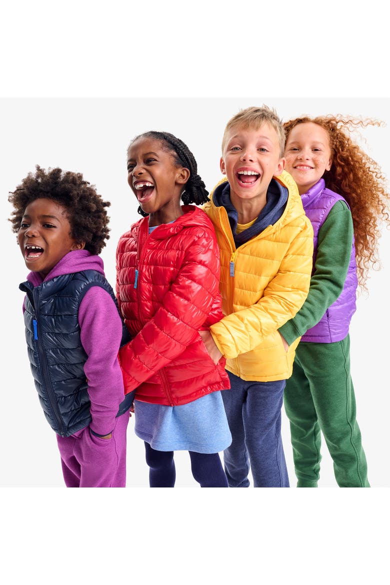 Kids Lightweight Puffer Jacket, Alternate, color, Mustard