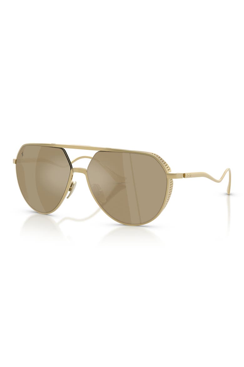 59mm Polarized Pilot Sunglasses, Alternate, color, MATTE GOLD / YELLOW GOLD