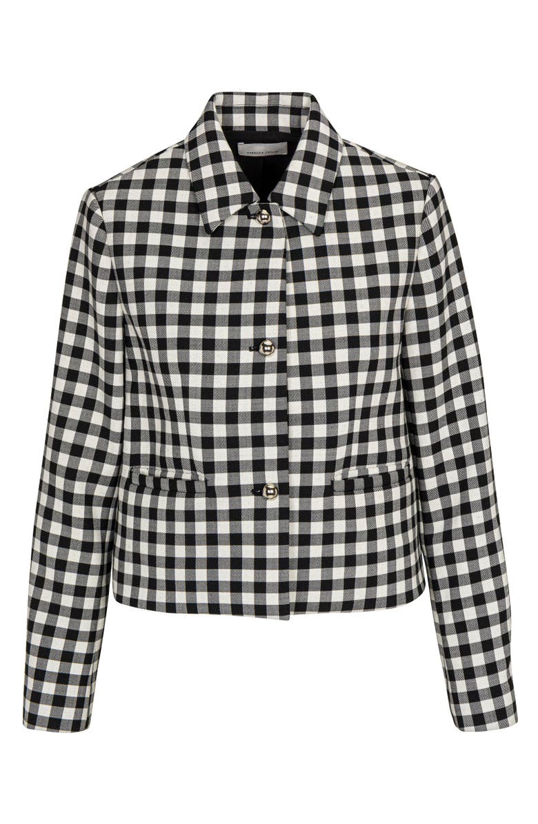 Rebecca Taylor Phillipa Check Cropped Jacket, Alternate, color, Black Combo