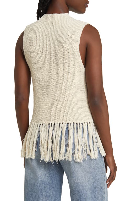 Rails Astrid Fringe Hem Knit Tank In Ecru