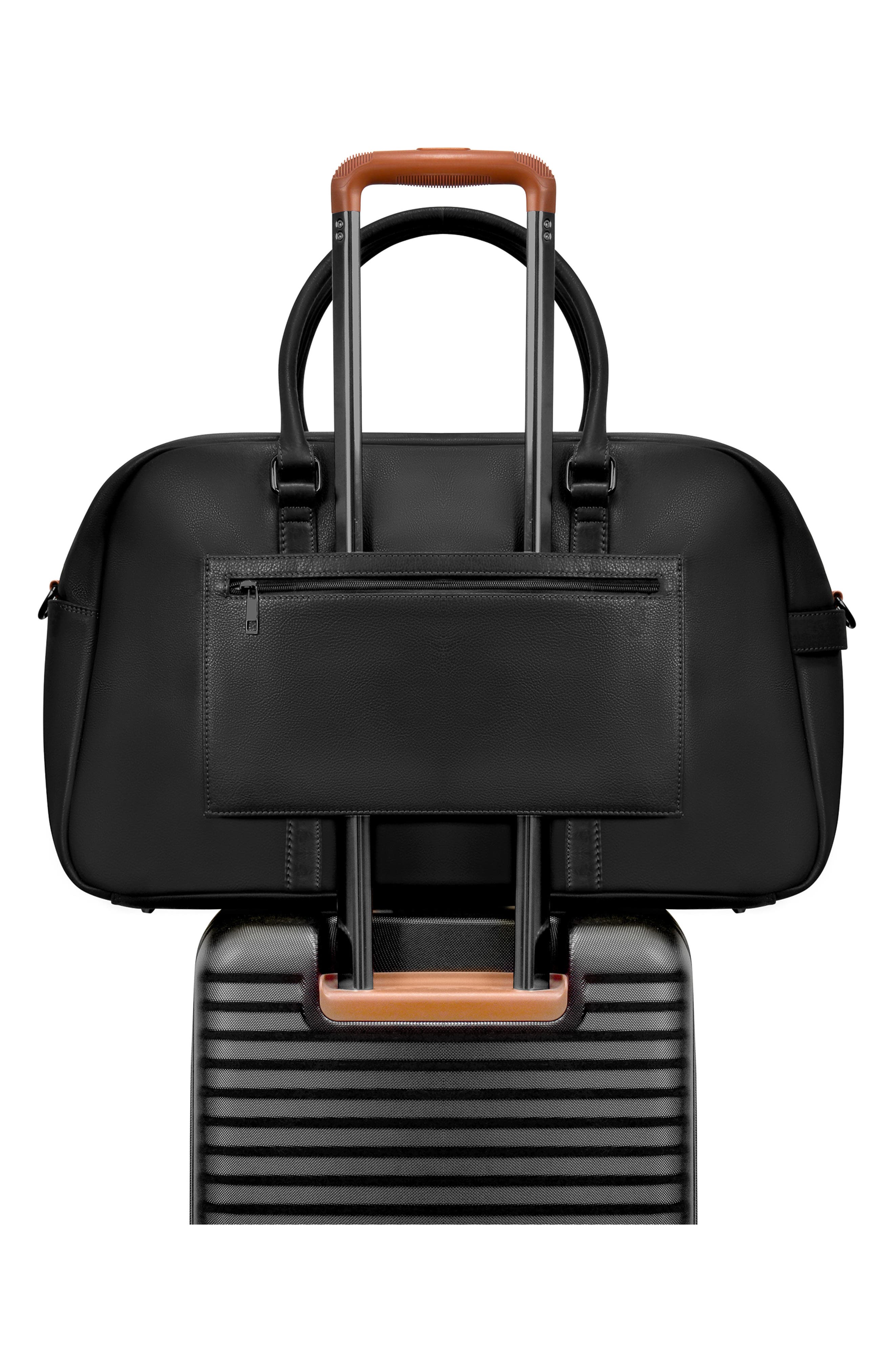 CHAMPS Onyx Leather Duffle Bag, Alternate, color, Black