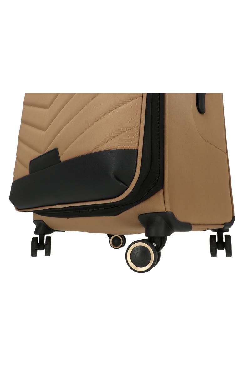 Chevron Quilt 3-Piece Luggage Set, Alternate, color, BROWN