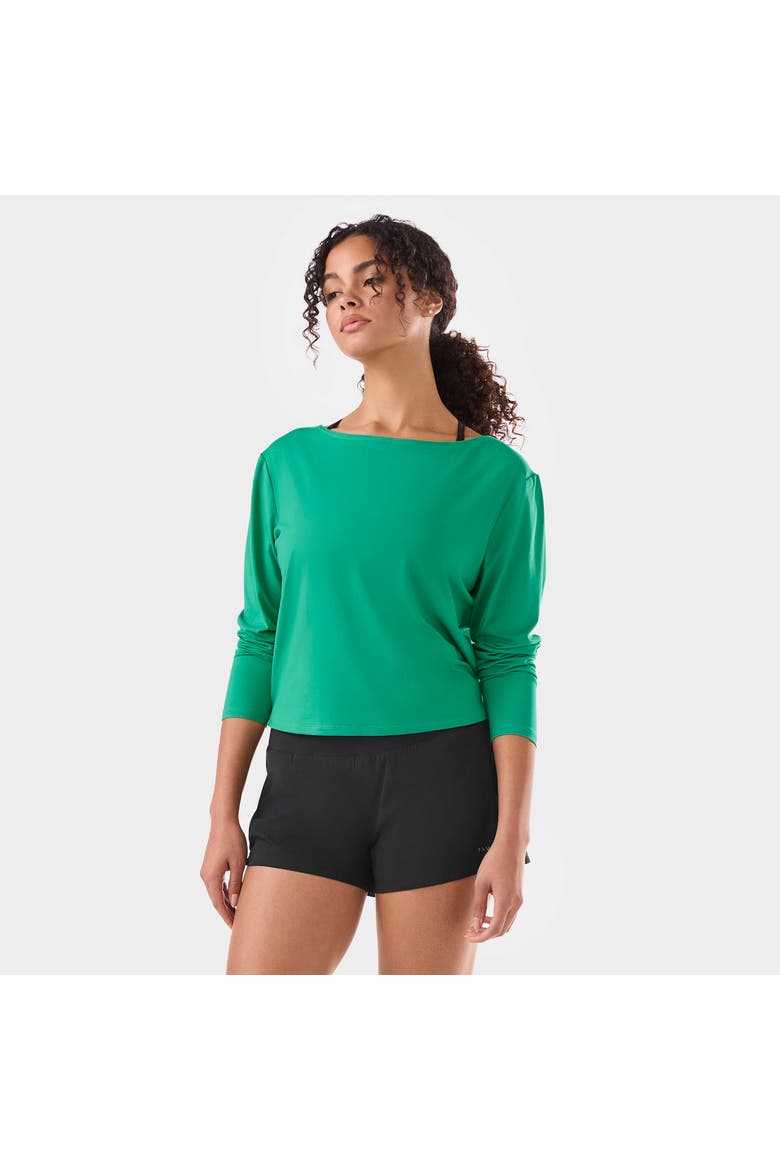Brushed Tec Knit Long Sleeve, Main, color, SPRING GREEN