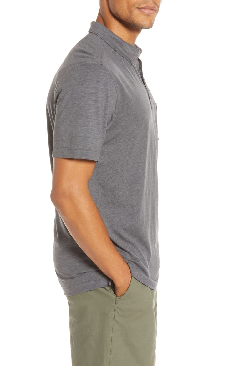 Marled Slub Slim Fit Polo, Alternate, color, GREY FORGED HEATHER