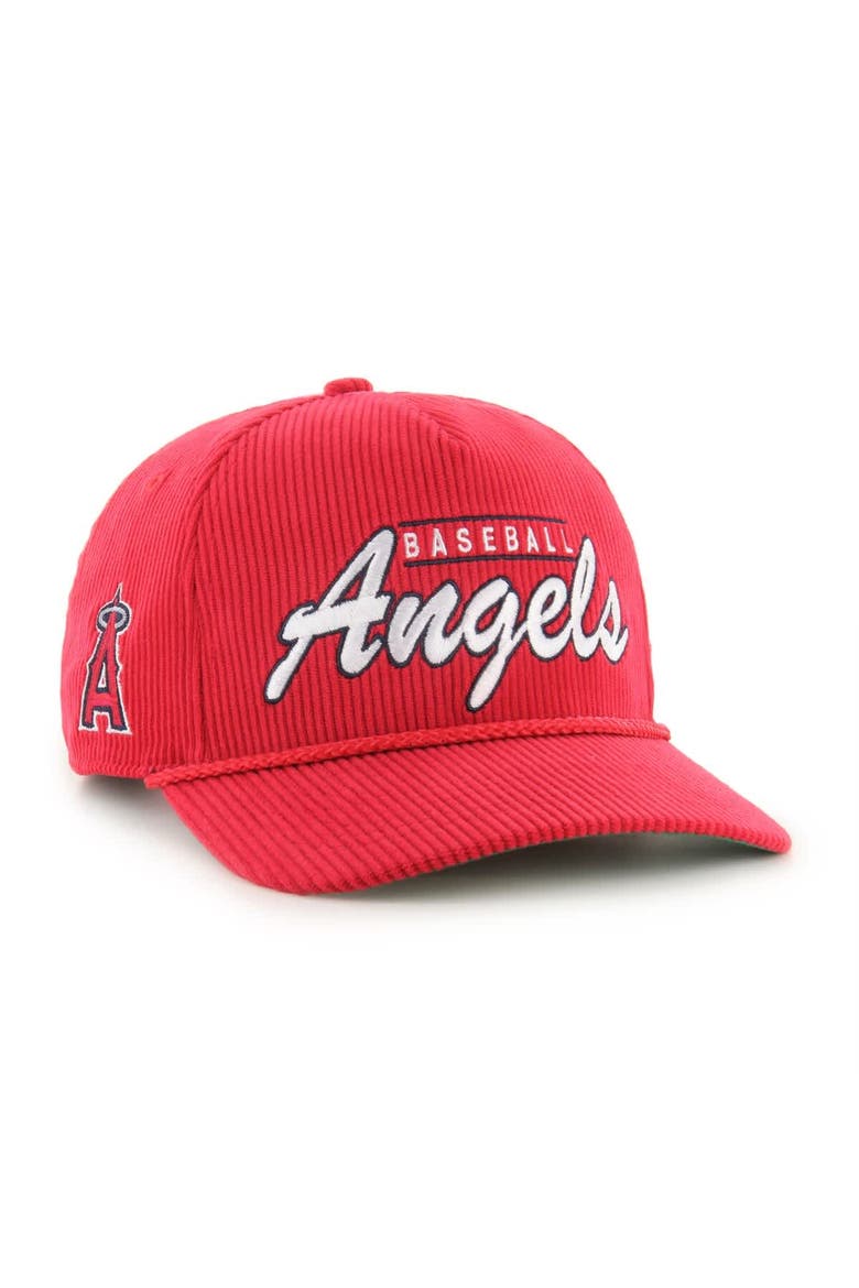 Men's '47 Red Los Angeles Angels Corduroy Hitch Adjustable Hat, Main, color, Red