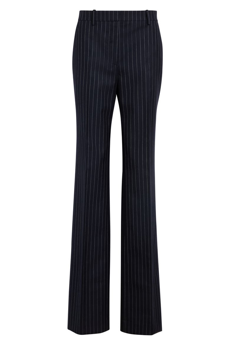 Chalkstripe Boyfriend Wool & Mohair Straight Leg Pants, Alternate, color, COMBO BLUE/ WHITE