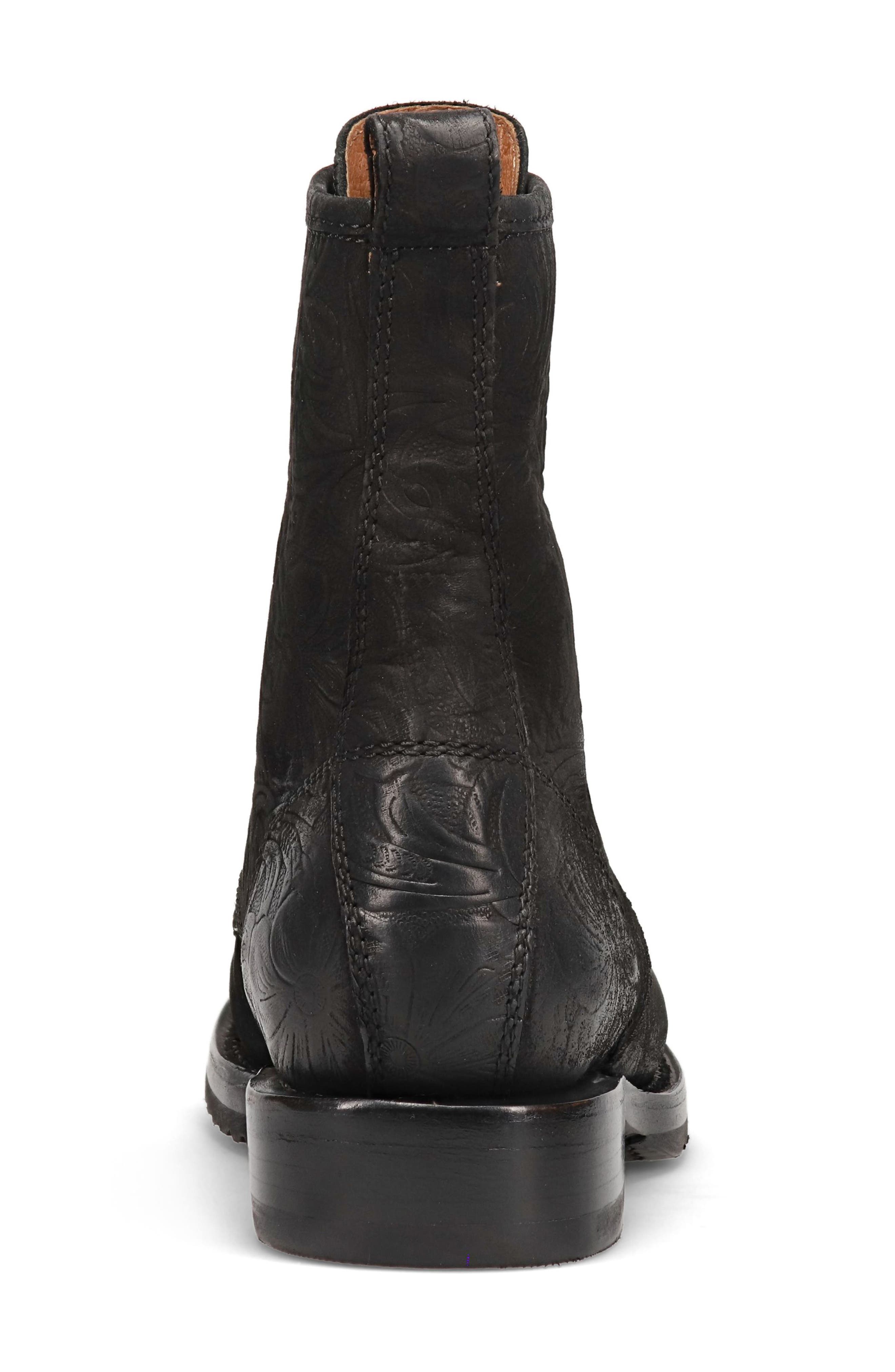 Veronica Combat Boot, Alternate, color, BLACK FLORAL