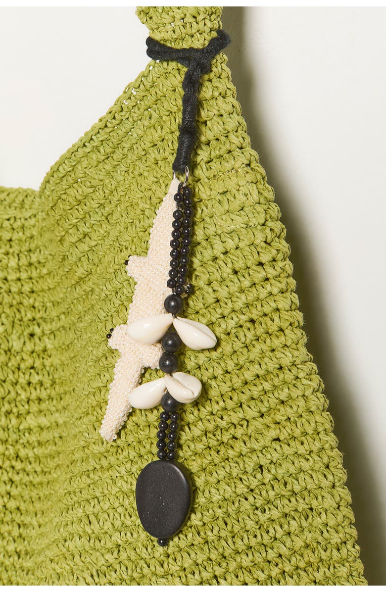 Free People Coastal Crush Straw Tote, Alternate, color, Matcha