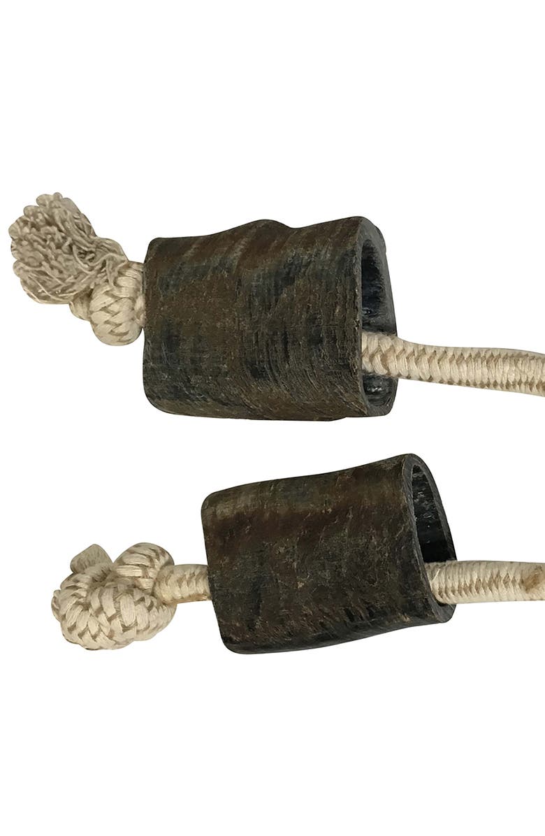 MOSSY OAK Water Buffalo Horn & Tug Dog Chew - 24" Knotted Natural Cotton Rope, Alternate, color, Beige