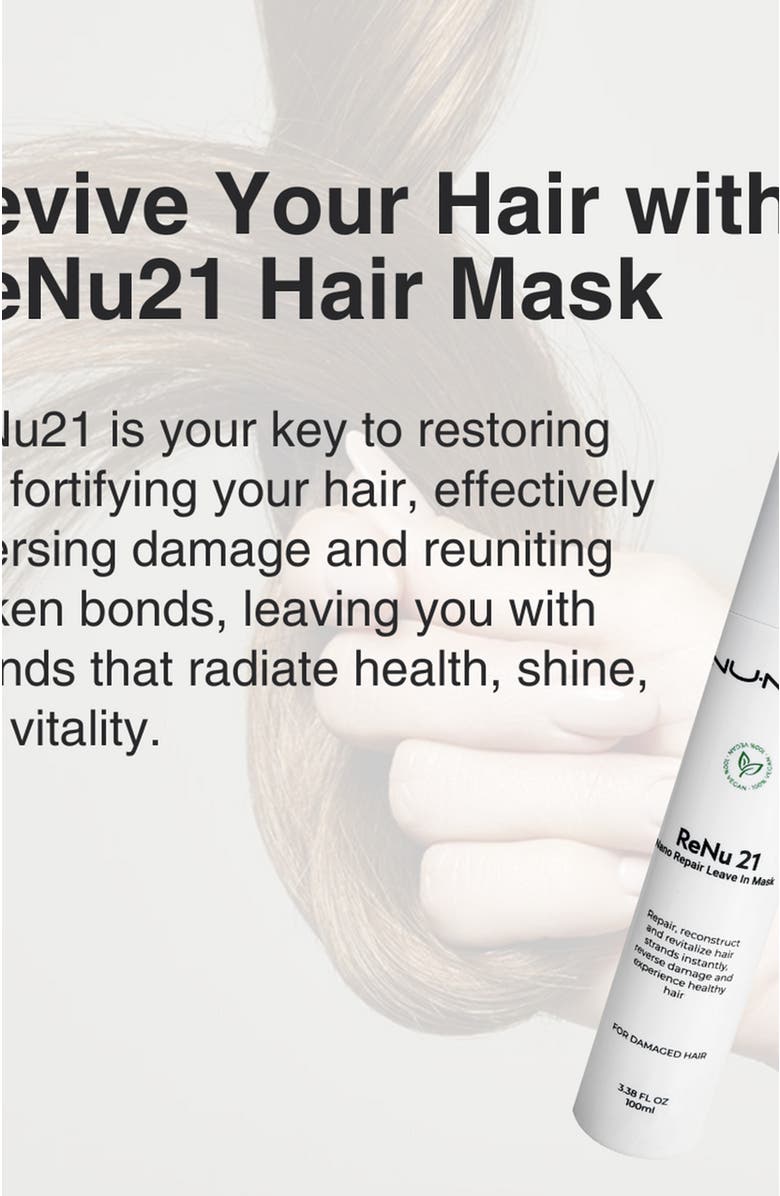 NUME ReNu 21 Nano Repair Leave-In Mask, Alternate, color, White- 100Ml