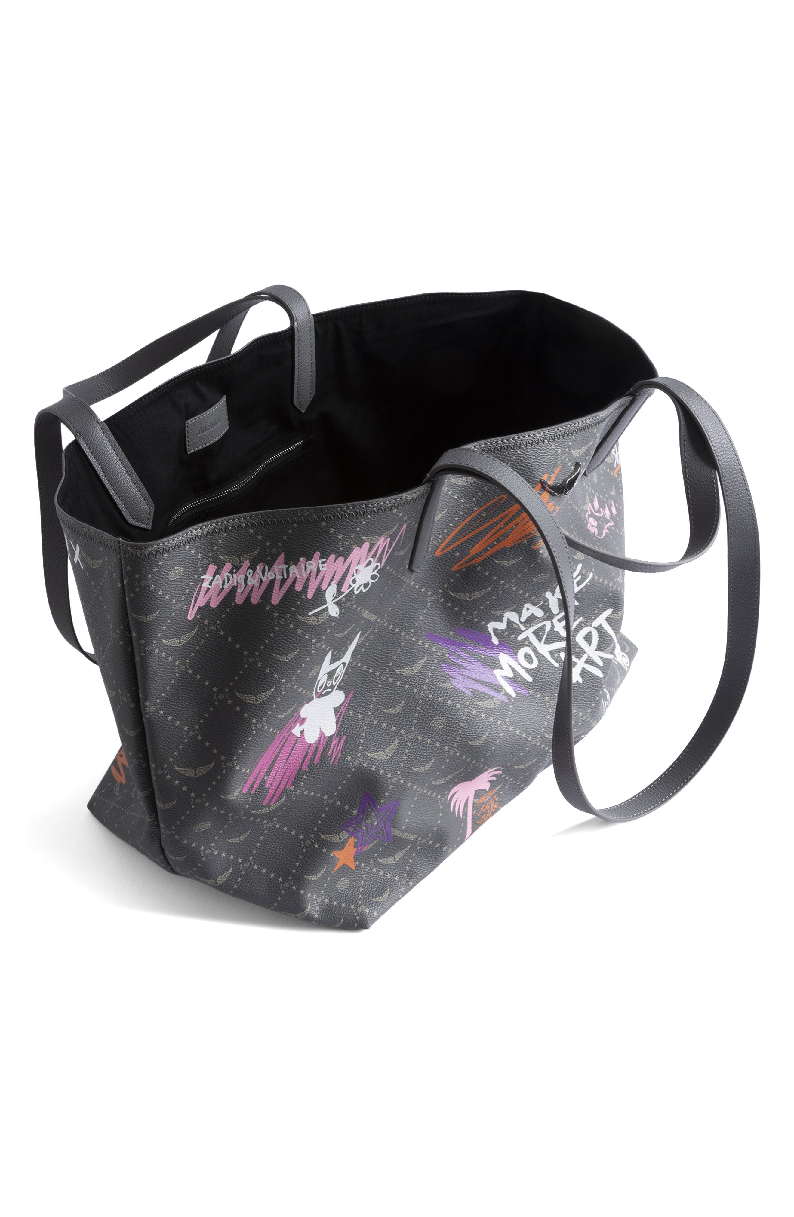 Zadig & Voltaire Z Extra Large Monogram Shopper Tote, Alternate, color, Road