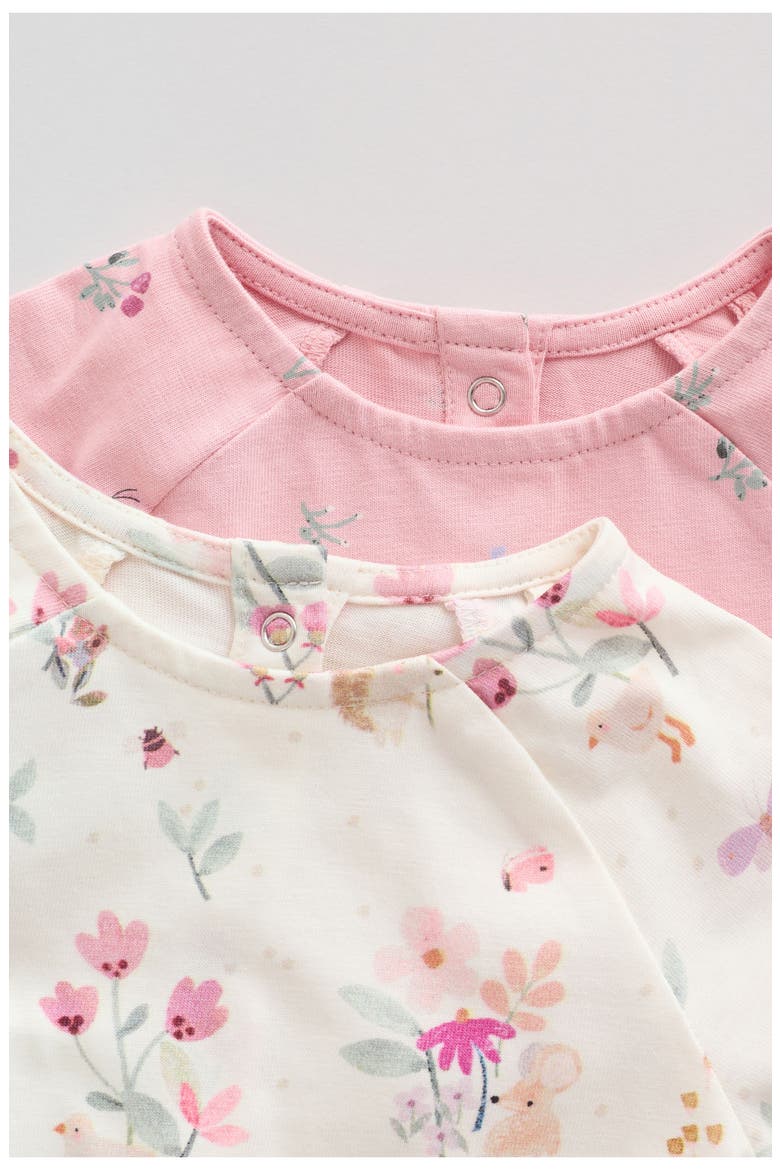 Kids' 2-Pack Floral Jersey Dresses, Alternate, color, PINK