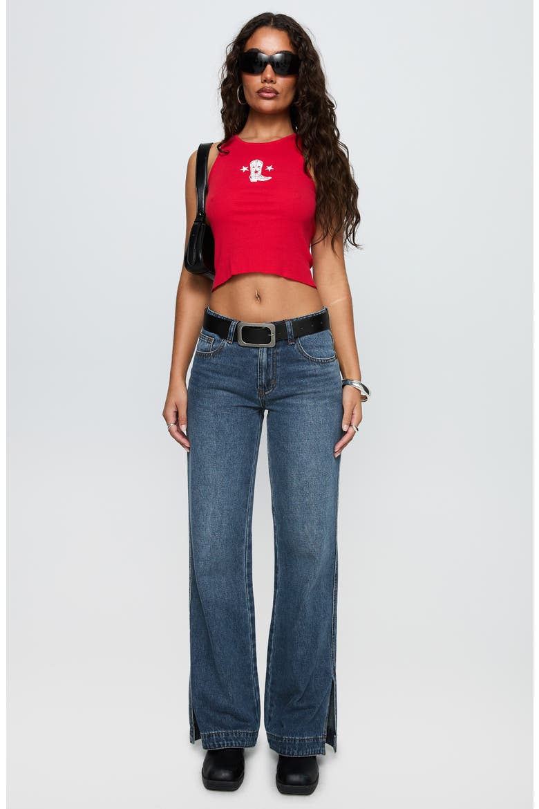 Dog Days Mid Rise Straight Leg Jeans, Alternate, color, DARK BLUE WASH