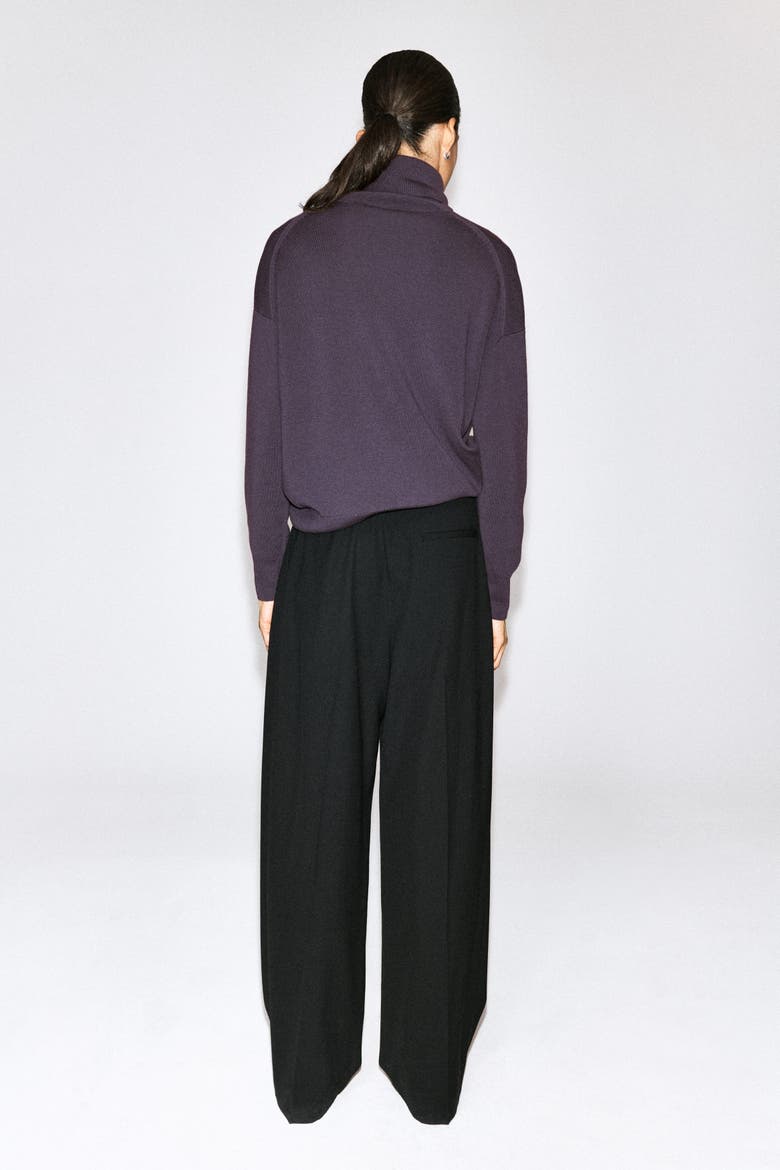 Merino Wool Roll-Neck Sweater, Alternate, color, DARK PURPLE