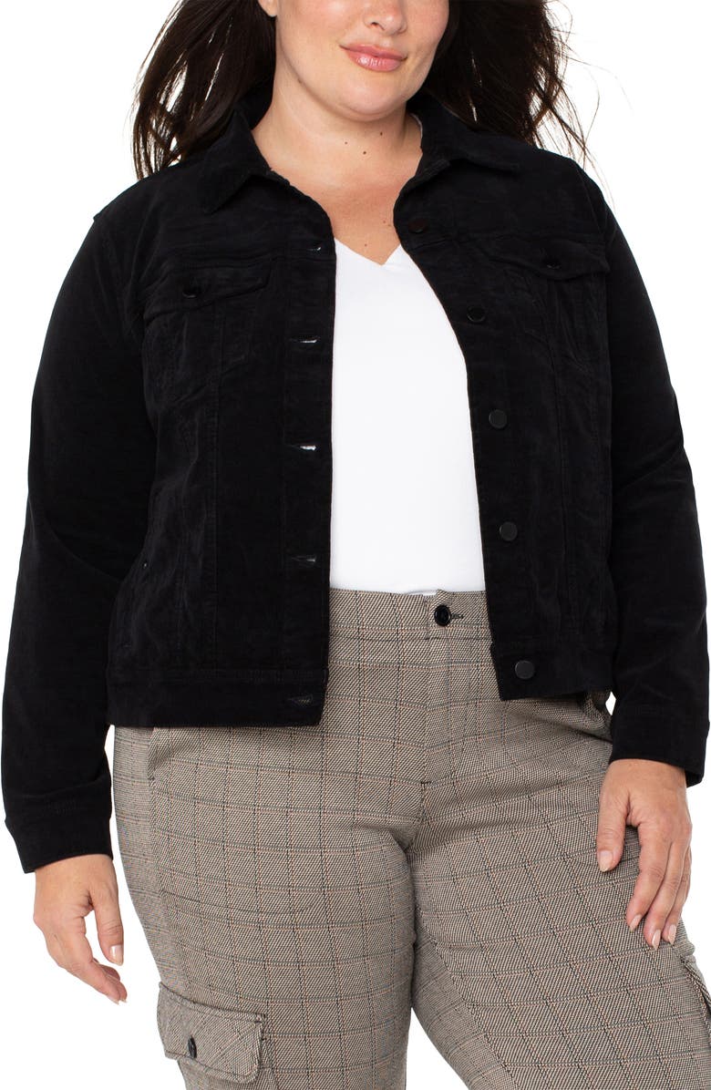 Liverpool Los Angeles Comfortable Stretch Corduroy Trucker Jacket, Main, color, 