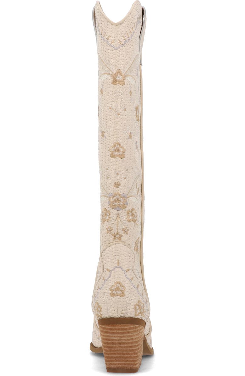 MIA Dyani Embroidered Knee High Western Boot, Alternate, color, Bone Raffi