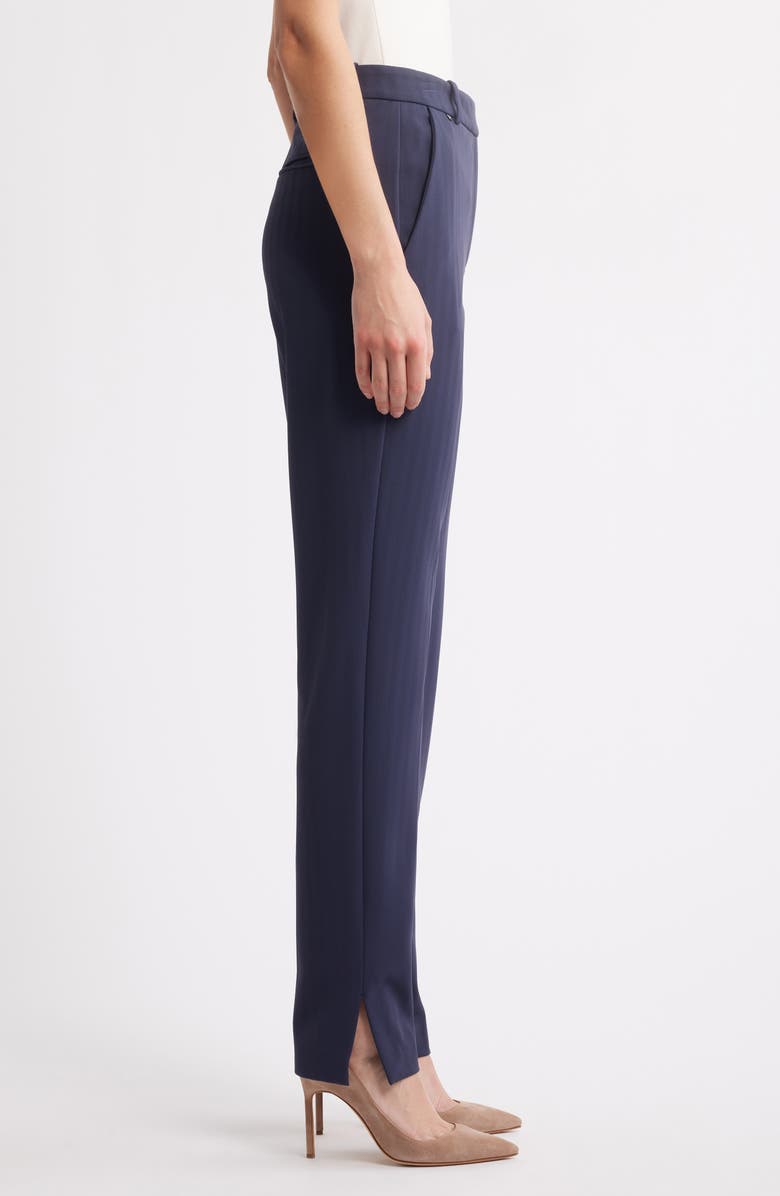 BOSS Tanya Straight Leg Pants, Alternate, color, Clean Navy Herringbone