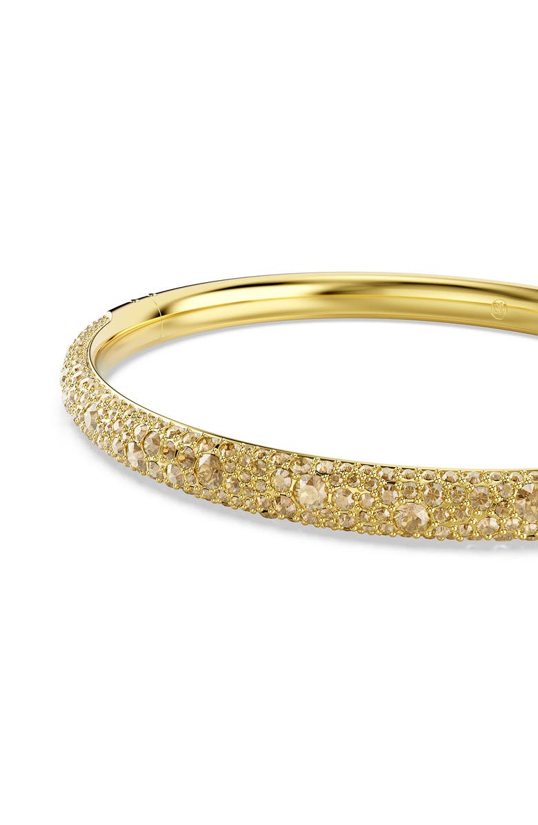 Swarovski Sublima Crystal Hinged Bangle Bracelet, Alternate, color, Gold
