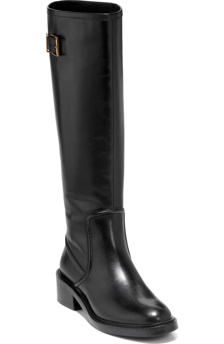 Cole Haan Silvana Tall Boot, Main, color, Black Leather