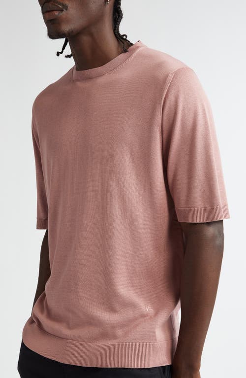 Isaia Silk Sweater In Light Pink