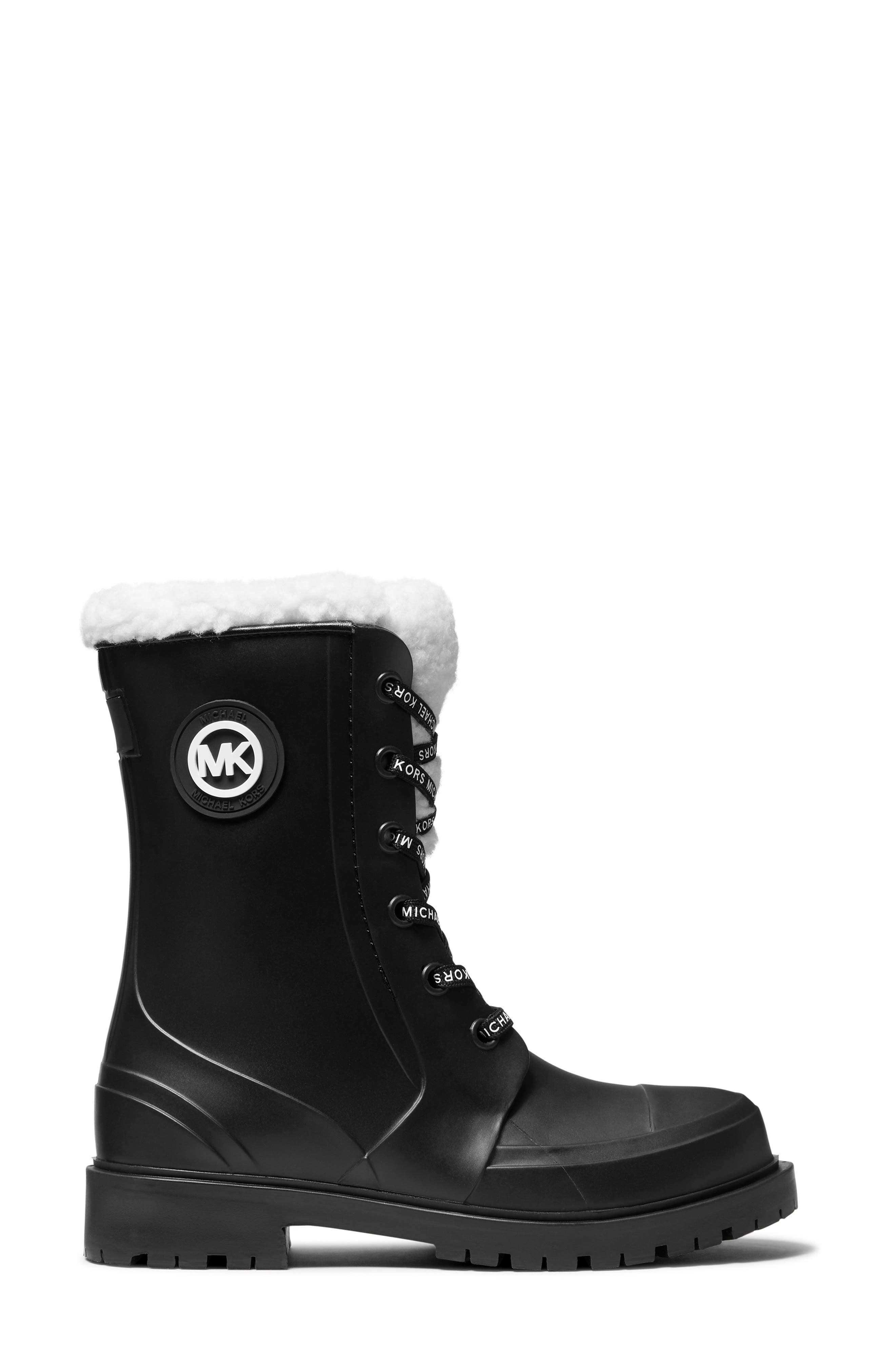 MICHAEL Michael Kors Montaigne Faux Fur Rain Boot, Alternate, color, 
