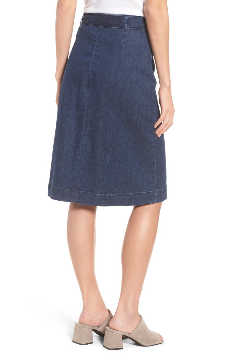Halogen<sup>®</sup> RUFFLE FRONT DENIM SKIRT, Alternate, color,